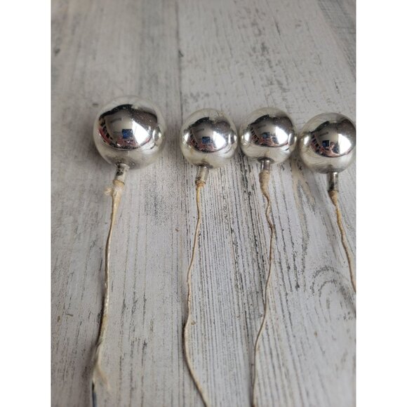 Vintage silver branch pick ornament mercury glass Xmas - Picture 2 of 12